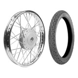 Roda Dianteira Raiada Honda Biz 125 Biz 110 Tambor Com Pneu