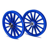 Roda Nylon Aro 16 C eixos Par Rodas Bike Infantil Azul
