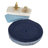 Roda P/polimento De Aluminio/inox Pano Jeans 100mm Kit C/4un