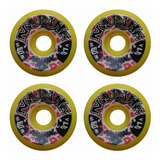 Roda Para Skate Profissional Narina Old School Amarelo 60mm