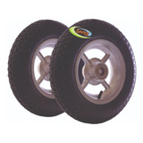 Roda Pneumática Aro Alum 300kg O Par Eixo 25mm Pneu 3.50x8