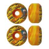 Roda Skate Milk Burning Skull 55mm 101a Yellow Orange