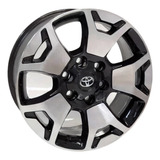 Roda Toyota Hilux Srx Diamond Aro 18 (01 Unid) + Bico Cor Preto Com Diamantado