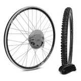 Roda Traseira Completa Bicicleta Motorizada Aro 26 Cubo Moby