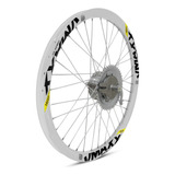 Roda Traseira Vmaxx Branco Bicicleta Motorizada Cubo Moby