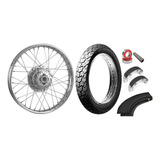 Roda Traseira Xtz 125 Montada Alinhada Raiamento 4mm C/pneu