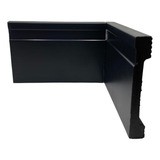 Rodapé De Poliestireno 10cm Preto 20m Kit 10 Barras De 2m
