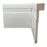 Rodapé De Poliestireno Sobrepor 13cm Branco 8m Kit 4 Barras