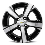 Rodas Chevrolet Onix Aro 14 4x100 (jogo) + Bicos Cor Preto Com Diamantado