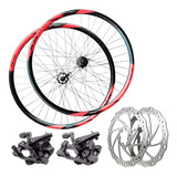 Rodas + Discos Aro 29 Mtb K7 Gts Vercelli 36f Mtb Vermelho Cor Vermelha