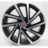 Rodas Fiat Argo Cronos Palio Aro 15 4x98 (jogo) +bicos Cor Preto Com Diamantado