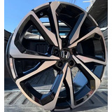 Rodas Gt-7 Honda Civic Si Aro 18x7 5x114 (jogo) + Bicos Cor Preto Com Diamantado