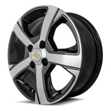 Rodas Onix Ltz Aro 14 Celta Corsa Prisma (jogo) +bicos Cor Grafite Diamantado Escuro