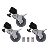 Rodas Para Tripé De Iluminação E Estúdio 3 Dolly Universal 