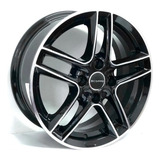 Rodas Renault Sandero Clio Aro 15 4x100 (jogo)+parafusos Cor Preto Diamantado