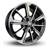 Rodas Scorro Fiat Siena Uno Cronos Aro 14 4x98 +bicos (jogo) Cor Diamantada Preta