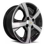 Rodas Scorro Onix Ltz Prisma Aro 15 4x100 (jogo) +bicos Cor Grafite Diamantado Escuro