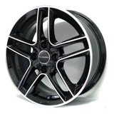 Rodas Scorro S217 Aro 15 4x100 (jogo) + Bicos Cor Preto Com Diamantado
