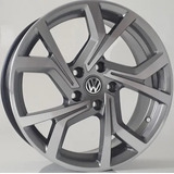Rodas Vw Golf Gti 40 Anos Fox Aro 17 5x100 (jogo)+bicos Cor Grafite Diamantado