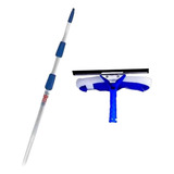 Rodo Combinado Limpa Vidro 25cm Cabo Extensor 3mts