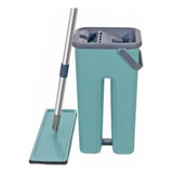 Rodo Mop Flat E Balde Para Limpeza De Piso + 1 Refil Brinde