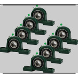 Rolamento + Mancal Ucp205-16(rol 1 Pol No Eixo) Kit -8 Pçs