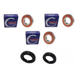 Rolamento + Retentor Roda Traseira Honda Nx Falcon 400 Kit