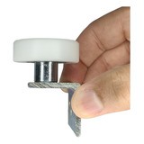 Roldana Guia De Nylon 44mm Porta Deslizante Com Suporte Fixa