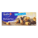 Rolinhos De Wafer Cobertura Chocolate Ao Leite Bahlsen Caixa 100g