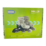 Roller Infantil Cinza Com Regulagem De Tamanho 30 Ao 33 Mor