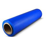 Rolo Bobina Plástico Filme Stretch Azul 50cm X 25mic 3kg