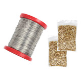 Rolo De Arame Aço Inox + 1000 Ilhos P/ Apicultura Caixilhos