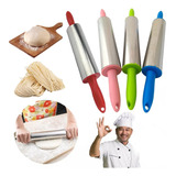 Rolo De Massa Inox Pizza Macarrão Antiaderente Grande 39cm