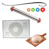 Rolo De Massas Inox Macarrão Anéis Substituíveis Com Tapete