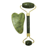 Rolo Massageador Facial Pedra Quartzo [verde Claro