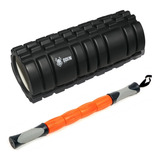 Rolo Massagem Foam Roller + Bastão De Massagem Odin Fit