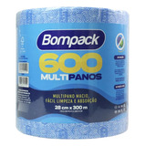 Rolo Pano Multiuso Azul Bompack 600 Panos 28x50cm