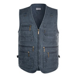Ropa Retro Chaleco De Mezclilla Chalecó De Algodón De Hombre