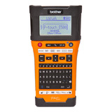 Rotulador Eletrônico Brother Pt-e500vp Portátil Industrial Cor Preto E Laranja