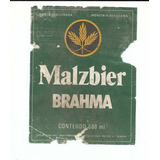 Rótulo Antigo Cerveja Malzbier Brahma - F8