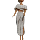 Roupa Barbie Em Croche Linda E Perfeita A Pronta Entrega