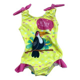 Roupa Bebê Body Maiô Menina Infantil Personagens Moda Praia