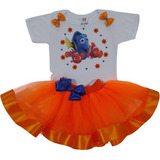 Roupa Bebe Mesversario Festa Peixe Palhaço Nemo E Dora