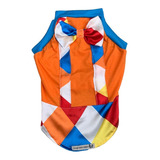 Roupa Cães Cachorro Lolô - Macho - Fantasia Palhaço - Pet