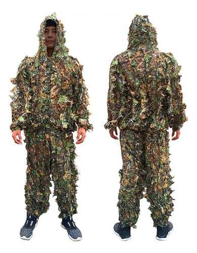 Roupa Camuflada 3d Selva Caa Suit Ghillie Militar Airsoft