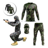 Roupa Camuflada Completa (calça + Camisa + Balaclava Touca)