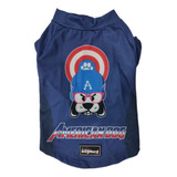 Roupa Capitão America Proteção Uv Cachorros