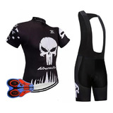 Roupa Ciclismo Bretelle Gel 9d E Camisa Eua Conjunto Unisex