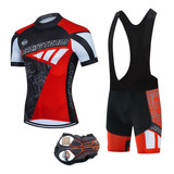 Roupa Ciclismo Masculino Bretelle Gel 9d + Camisa Ciclista