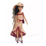 Roupa Crochê Para Boneca Barbie Vestido